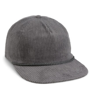 DNA004 The Breck corduroy rope cap in charcoal