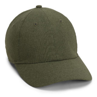 over-dyed poly poplin cap in army green - Front view