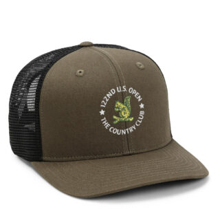 olive cap with black mesh and US Open Country Club logo